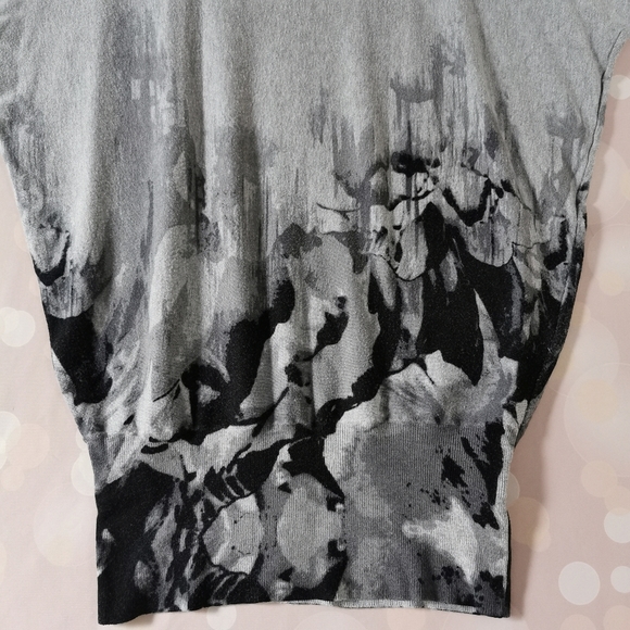 Le Château XL long sweater boat neck grey with print - Picture 4 of 9